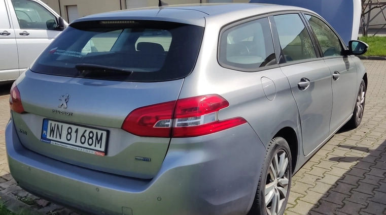 Peugeot 308 cena 32000 przebieg: 237744, rok produkcji 2016 z Warszawa małe 137